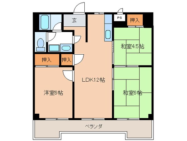 サンライフ西公園(1007)の物件間取画像